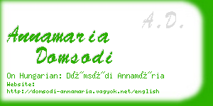 annamaria domsodi business card